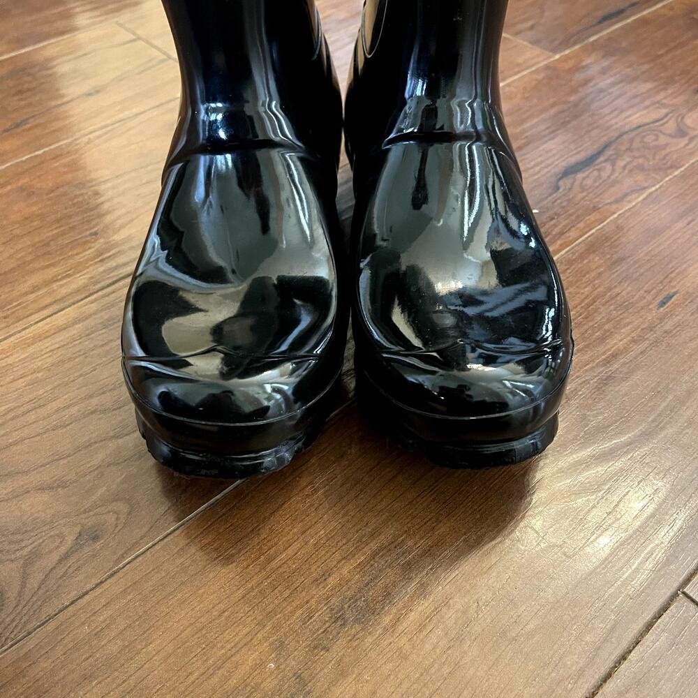 Hunter Original Tall Gloss Women's Pull On Rain Boots US Size 5 Black - Picture 6 of 8
